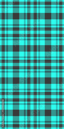 Form background check tartan, vibrant textile pattern texture. Close-up fabric vector plaid seamless in teal and grey colors.