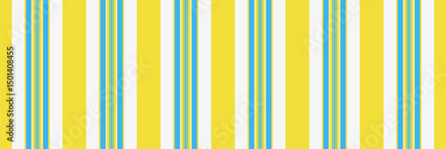 Vigure texture background vector, apartment lines vertical pattern. Ao people textile fabric stripe seamless in yellow and cyan colors.