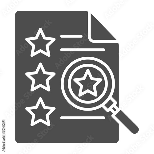 Assessment  Glyph Icon Element For Design