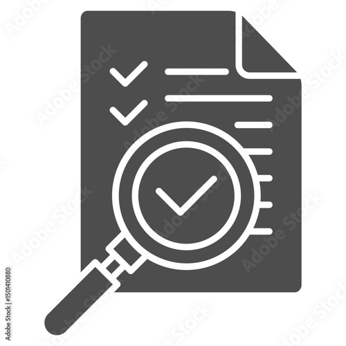 Evaluation  Glyph Icon Element For Design