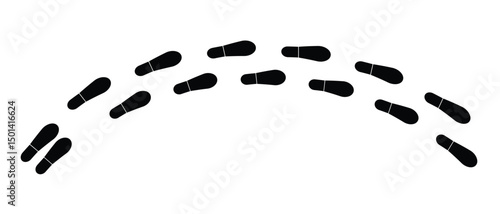 shoe foot paint icon, vector illustration of a foot print.