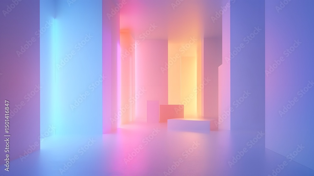 Explore a stunning holographic gradient background featuring futuristic design elements and soft lighting for your digital projects. Explore a stunning holographic gradient background featuring futuristic design elements and soft lighting for your digital projects.