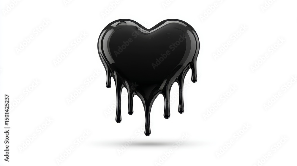 Melted Black Heart - A dripping black heart, symbolizing loss, sorrow, despair, darkness, and pain. Ideal for designs conveying intense emotion Melted Black Heart - A dripping black heart, symbolizing loss, sorrow, despair, darkness, and pain. Ideal for designs conveying intense emotion