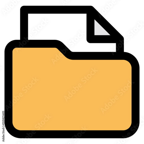 File Folder Icon Element For Design