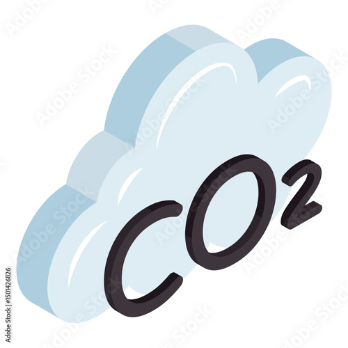 Modern design icon of co2 emission