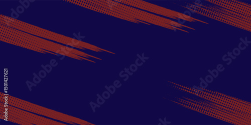 Dots halftone yellow and dark blue color pattern gradient grunge texture background. Dots pop art sport style vector illustration