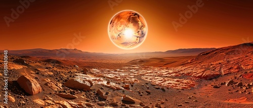 sunrise in the desert