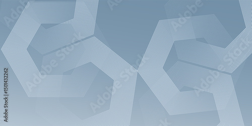Digital abstract background hexagon lines on gray background. Futuristic digital network stripe line art design for poster, brochure, website, banner, modern