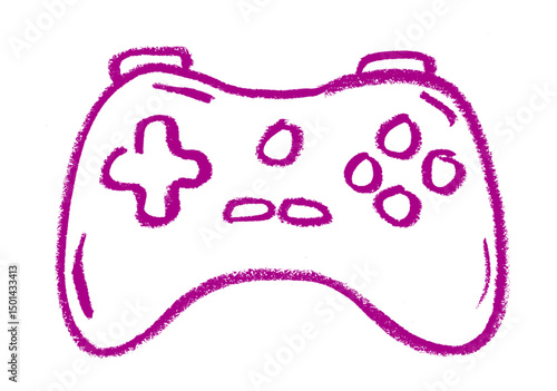 Game Stick Crayon Chalk Drawing Vector