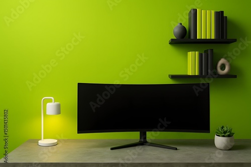 Curvilinear Desk Design with Organic Shapes