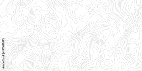 Abstract black and white topographic contours lines of mountains. Topography map art curve drawing. vector illustration.	

