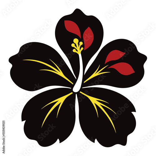black and white flowers