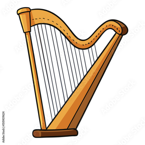 Harp vector illustration	