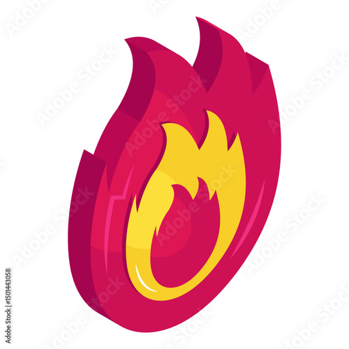 An icon design of flame burning 
