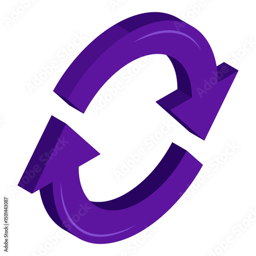 An icon design of refresh arrows