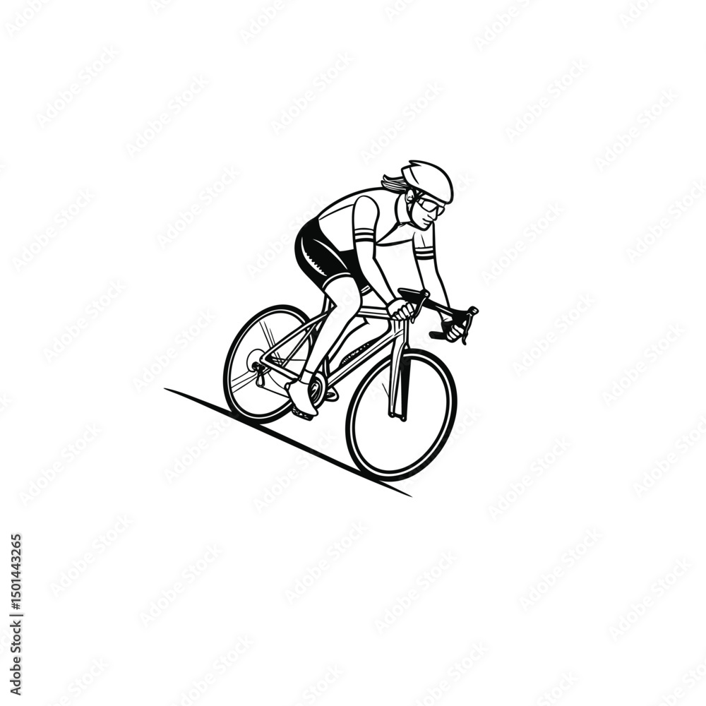 Obraz premium silhouette of a man riding bicycle