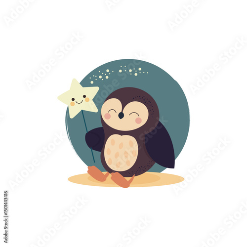 Owl with Star Wand