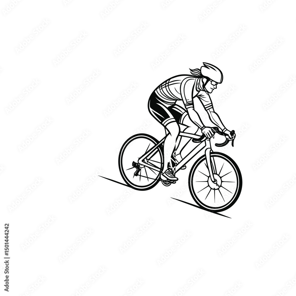 Obraz premium silhouette of a man riding bicycle