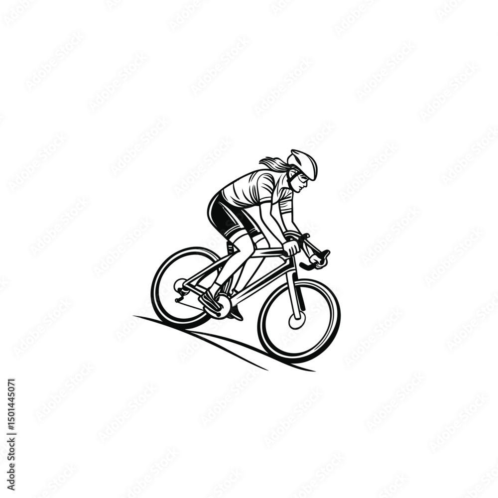 Obraz premium silhouette of a man riding bicycle