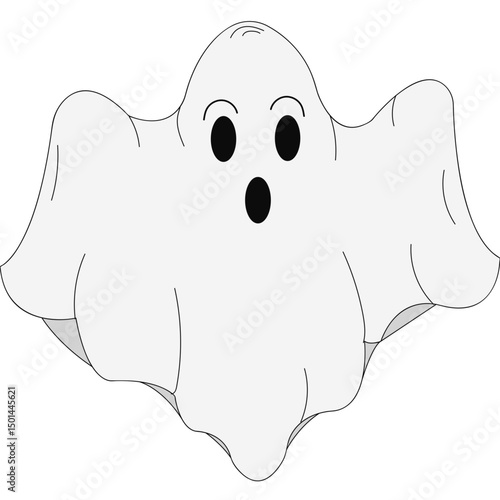Ghost Halloween Illustration