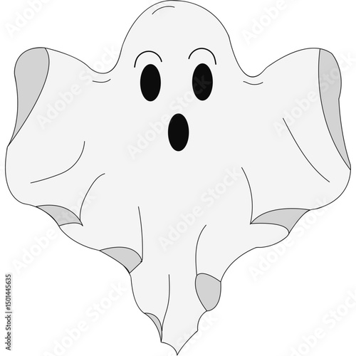 Ghost Halloween Illustration