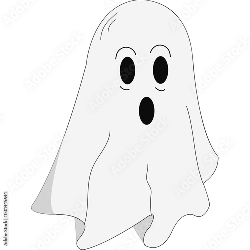 Ghost Halloween Illustration