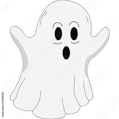 Ghost Halloween Illustration