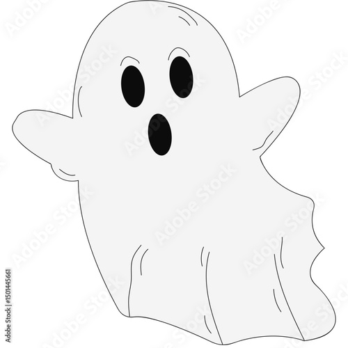 Ghost Halloween Illustration