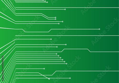 緑色のデジタルな電子回路の背景素材