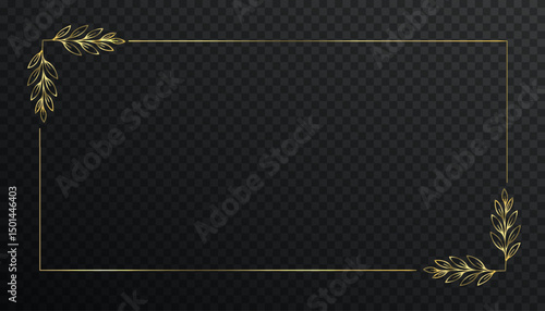 Golden thin frame shines elegantly on black background.
Art deco arch forms minimalist luxury border design.
Rectangular line frame offers space for refined titles.
Geometric gold outline enhances pre