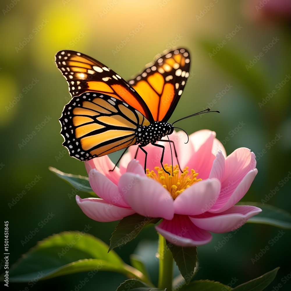 Obraz premium butterfly on flower