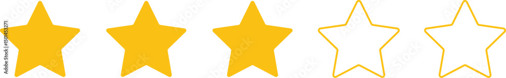 Obraz premium Three Star , Raiting Star New Star Star for rating 
