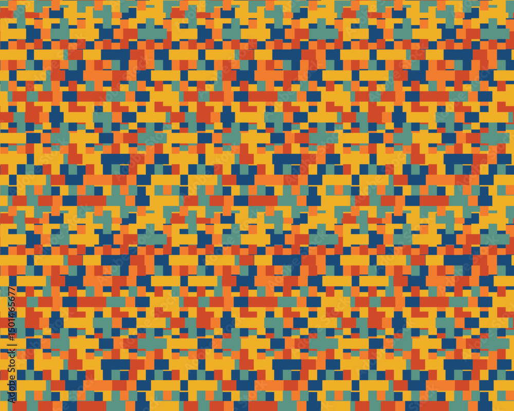 Fototapeta premium Colorful Squares Pattern Background Vector Illustration for Abstract Art Themes in Vibrant Style for Modern Decor and Design Prints