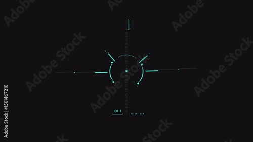 Advanced sci fi target drone point in 4k with transparent background