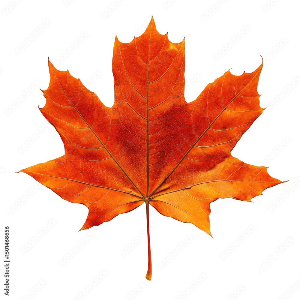 Obraz premium Autumn Maple Leaf isolated on a transparent background