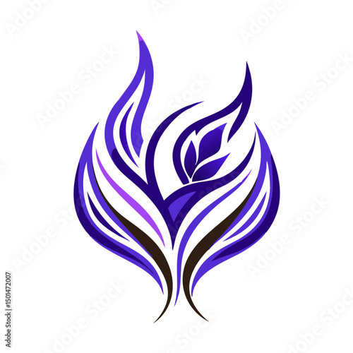 abstract  flower logo 
