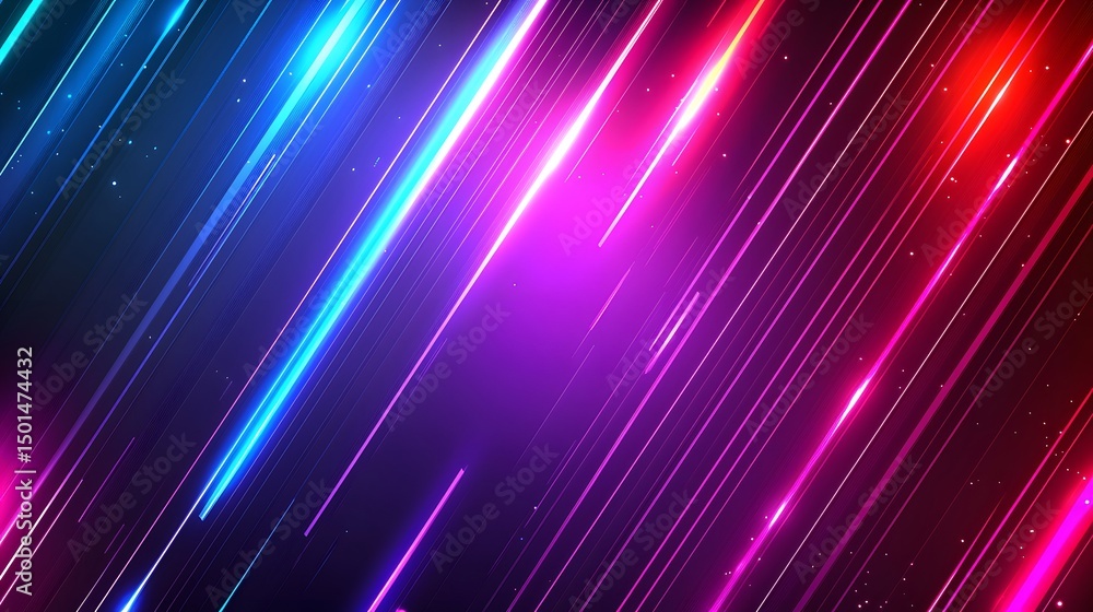 Diagonal neon lines in vibrant colors against a dark background. Diagonal neon lines in vibrant colors against a dark background.