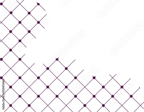 Abstract Grid Corner Decoration
