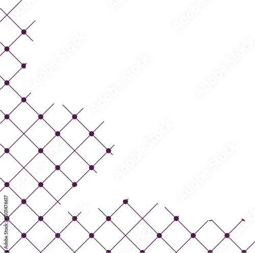 Abstract Grid Corner Decoration