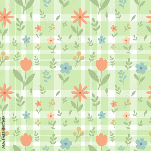 Wallpaper Mural Simple floral seamless ethnic flower pattern for accessories and wrapping paper and clothes print and kids fabrics notebooks. Torontodigital.ca