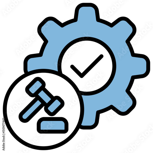 Legalization Blue Black Icon