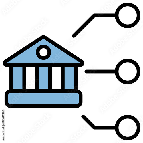 Governance Blue Black Icon