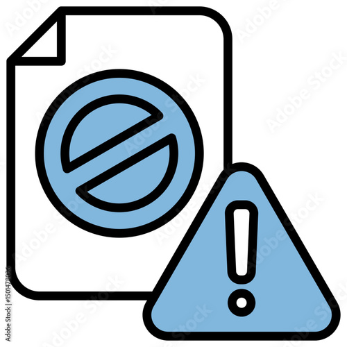 Sanction Blue Black Icon