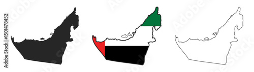 Detailed UAE Map with Legend Vector Illustration of United Arab Emirates Perfect for Educational Material, Business Presentation,Travel Planning and Cultural Project Editable and Scalable for Print