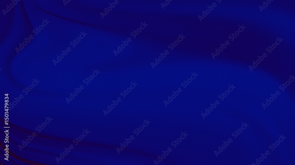 Fototapeta premium Deep blue fabric with flowing folds.