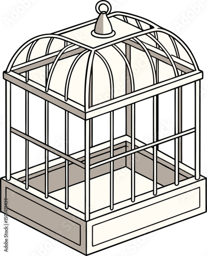 Elegant Birdcage Design Scalable Graphic for Logo Branding and Icon Creation