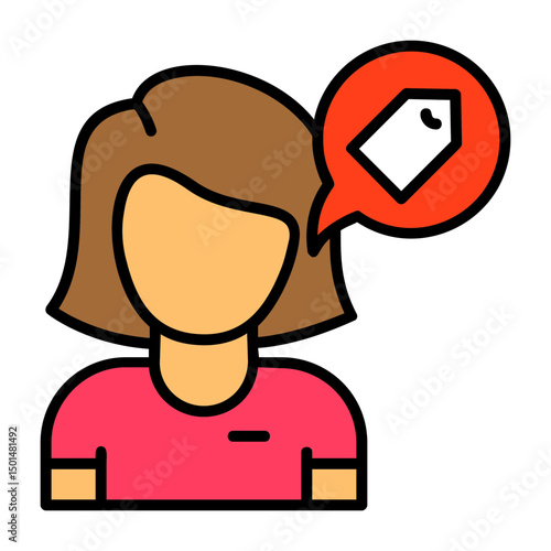 Tagged Colorful Icon