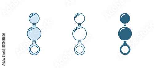 Blue Anal beads icon isolated on white background. Anal balls sign. Fetish accessory. Sex toy for men and woman. Vector
