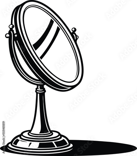 Elegant Vanity Mirror Design Scalable Graphic for Branding and Logo Use