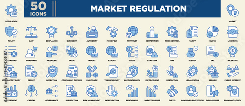 Market Regulation Iconset Blue White